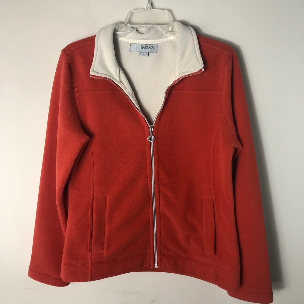Barrage full zip front fleece jacket. Women’s size M